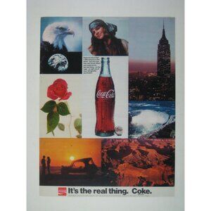 Coca-Cola Vintage 1971 Advertisement Its The Real Thing Print AD Empire State